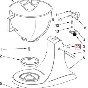 Bild 1 zu Artikel KitchenAid Headlock Nr. 20 schwarz – Klappkopf-Verriegelung inkl. Blindniete 
