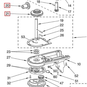 Bild 1 zu Artikel KitchenAid Center Gear Nr. 21 + Hub Gear Nr. 20 – Zentralzahnrad und Frontzahnrad im Set 