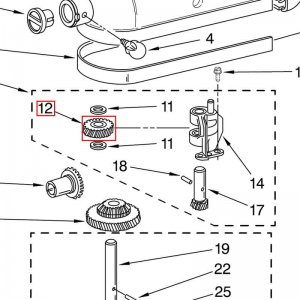 Bild 3 zu Artikel  KitchenAid-Zahnrad Schneckenrad Planetengetriebe - worm gear Nr. 12, US-Original 