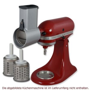Bild 2 zu Artikel KitchenAid Gemüseschneider aus Metall, Gemüseraspler mit 3 Trommeln 