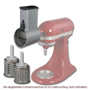 Bild zu KitchenAid Gemüseschneider aus Metall, Gemüseraspler mit 3 Trommeln