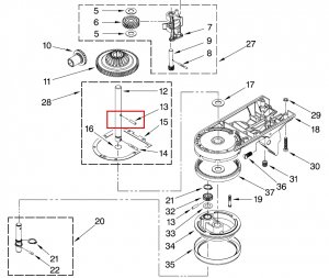 Bild 1 zu Artikel KitchenAid-Ersatzteile Mittlerer Stift im Center Shaft (Pos. 13) 