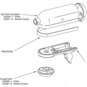 Bild 1 zu Artikel KitchenAid-Ersatzteile Zierleiste, Trim-Band für alle UltraPower, Classic und Artisan mit Klappkopf 
